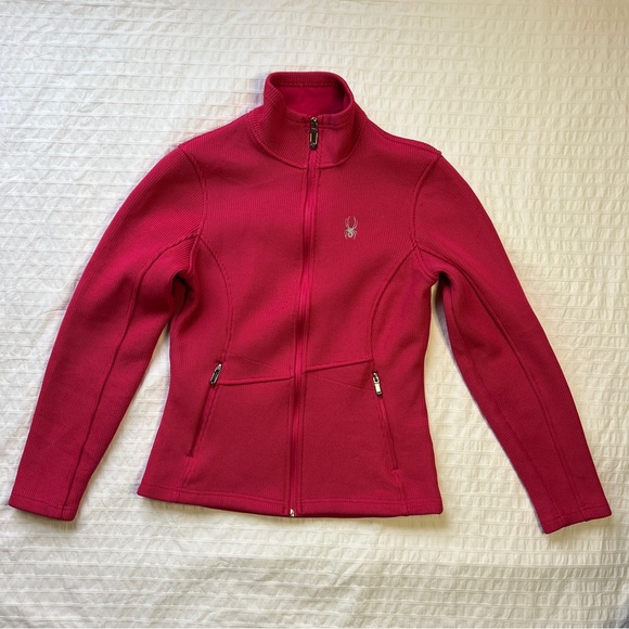 Spyder Virtue Full-Zip Core Sweater in Pink, M - Picture 6 of 14